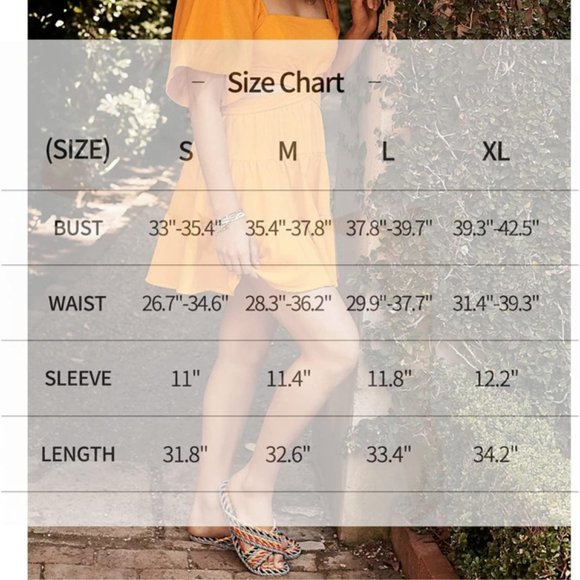 Tangerine Square Neck Cutout Waist Flutter Sleeve Cotton Dress - NWT - Picture 5 of 13